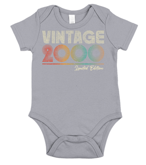 23 Years Old Vintage 2000 23rd Birthday Gifts Short Sleeve Baby One-Piece