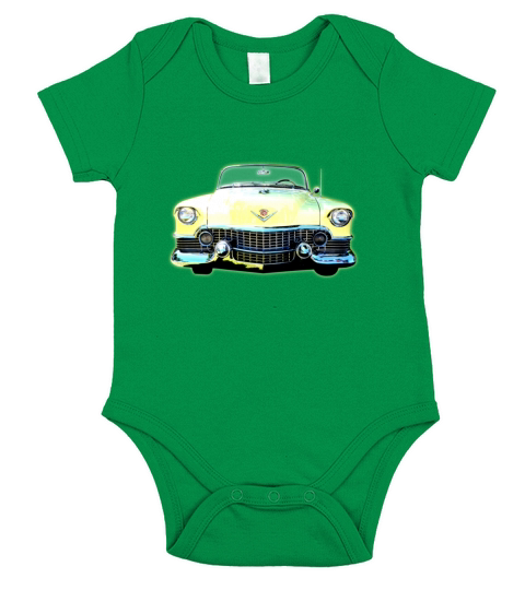 50s Vintage Cadillac Short Sleeve Baby One-Piece
