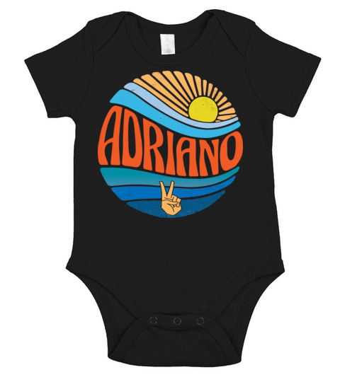 Adriano Shirt Vintage Sunset Adriano Groovy Tie Short Sleeve Baby One-Piece