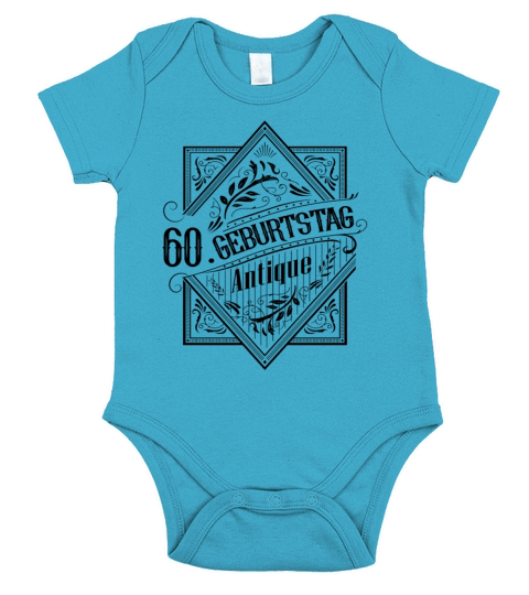 Antique Vintage 60th Birthday Short Sleeve Baby One-Piece