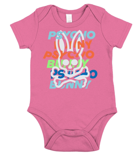 Bunny Psycho Horror Short Sleeve Baby One-Piece