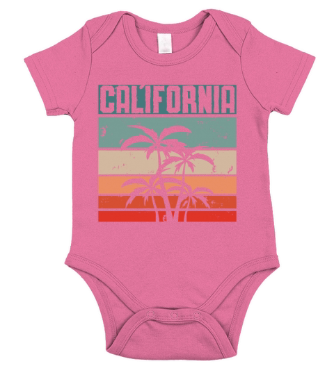 California Summer Sun Palms Beach Water Cali Love Short Sleeve Baby One-Piece