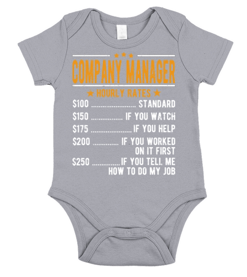 Company Manager Hourly Rates Short Sleeve Baby One-Piece