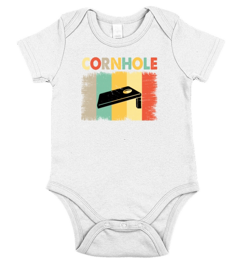 Cornhole Retro Vintage Short Sleeve Baby One-Piece