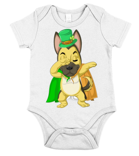 Dabbing german shepherd Short Sleeve Baby One-Piece
