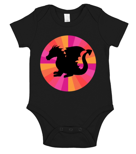 Dinosaur In Retro Vintage Sunset Short Sleeve Baby One-Piece