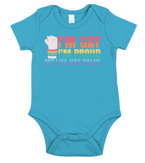 Gay Pride Month Equality Rainbow Short Sleeve Baby One-Piece