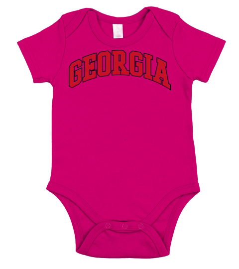 Georgia Vintage Georgia Atlanta Bulldog Short Sleeve Baby One-Piece