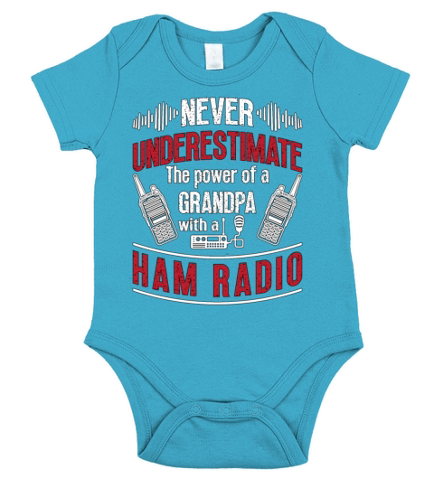 Ham Radio Never Underestimate The Radio Operator Short Sleeve Baby One-Piece