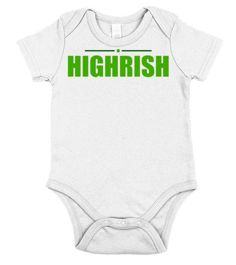 Highrish Weed Marijuana St Patricks Day Short Sleeve Baby One-Piece
