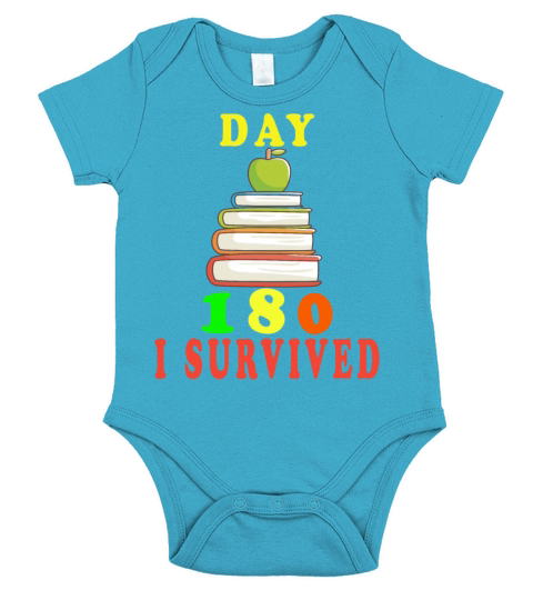 I Survived 180 Masked School Days Short Sleeve Baby One-Piece