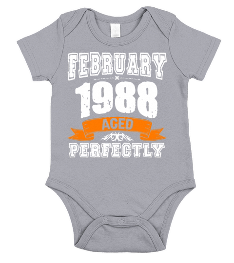 January 1988 Vintage Birthday Present Short Sleeve Baby One-Piece
