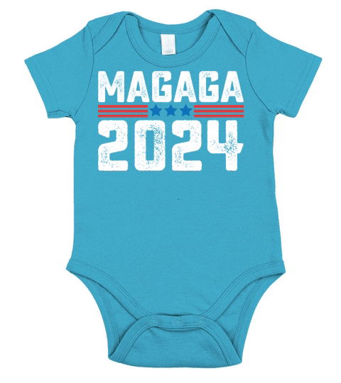 Magaga 2024 America Glorious Again Short Sleeve Baby One-Piece