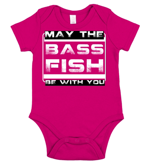 may the bass fish be with you-funny fishing quote Short Sleeve Baby One-Piece