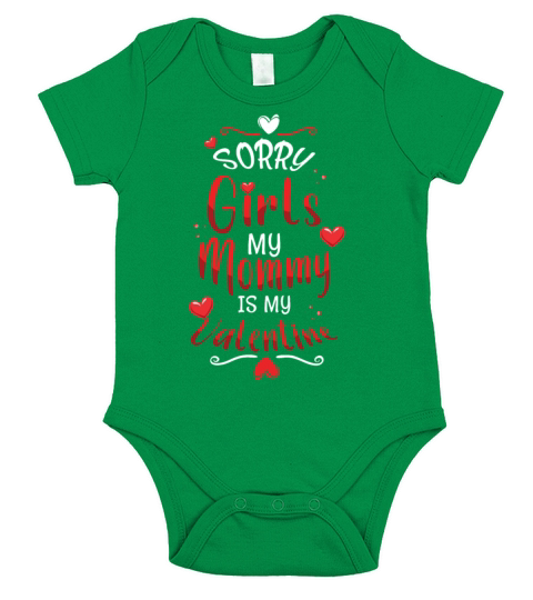 Mommy My Valentine Hearts Day Valentines Short Sleeve Baby One-Piece