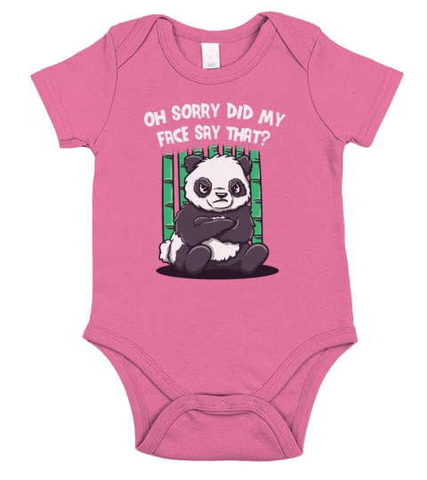 Oh Sorry Did My Face Say That Funny Sarcastic Humo Short Sleeve Baby One-Piece
