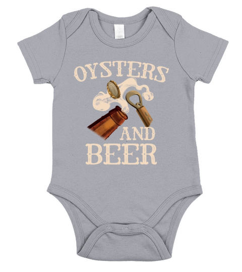 Oysters And Beer Alcoholic Shucking Buddy Seafood Short Sleeve Baby One-Piece