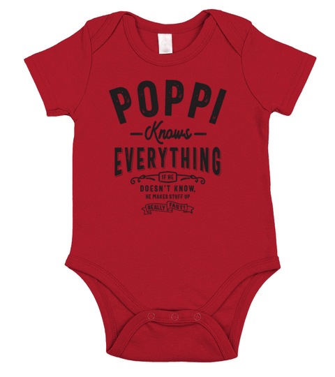 Poppi Knows Everything Funny Short Sleeve Baby One-Piece