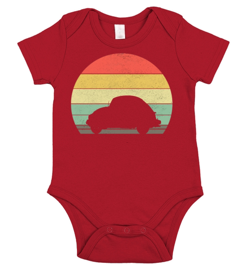Retro Sportscar Car Vintage Sunset Musclecar Gift Short Sleeve Baby One-Piece