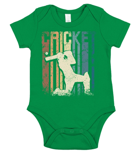 Retro Vintage Cricket Short Sleeve Baby One-Piece