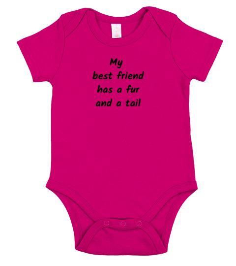 Short dog Best Friend captions Short Sleeve Baby One-Piece