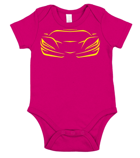 Sportscar Silhouette Short Sleeve Baby One-Piece