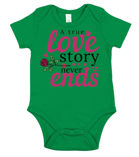 valentine day a true story never ends rose valenti Short Sleeve Baby One-Piece