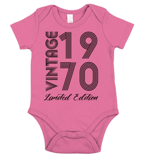 Vintage 1970 Vintage Birthday Retro Vintage Short Sleeve Baby One-Piece