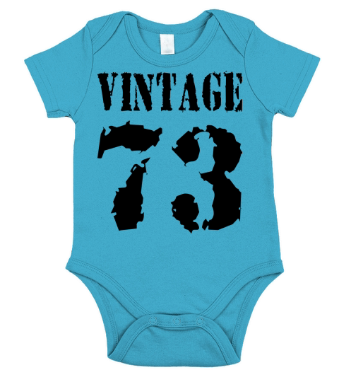 Vintage 1973 - Vintage 73 - Party Vector Short Sleeve Baby One-Piece