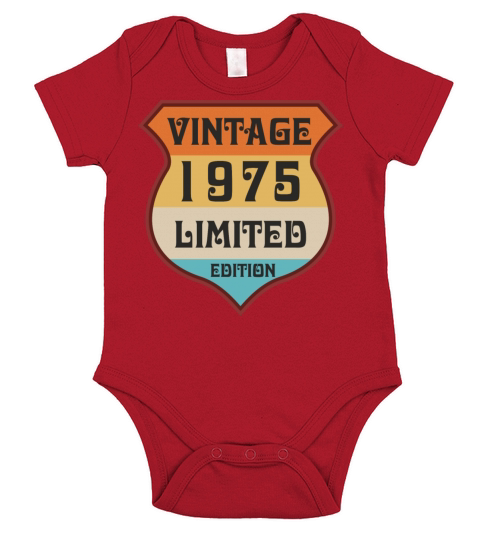 vintage 1975 limited edition Short Sleeve Baby One-Piece