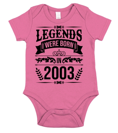 Vintage 2003 20th Birthday Gifts Men Women Short Sleeve Baby One-Piece