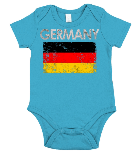 Vintage Germany German Flag Pride Short Sleeve Baby One-Piece