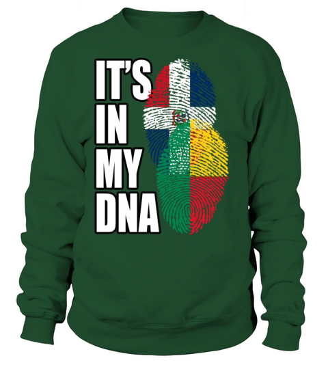 Beninese And Dominican Mix Heritage DNA Flag Sweatshirt Unisex