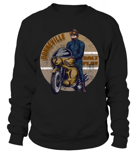 Bonneville Salt Flats Vintage Retro Motorcycle Sweatshirt Unisex