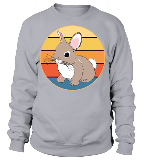 Cute Rabbit Bunny Retro Sunset Vintage Animal Pet Sweatshirt Unisex