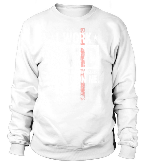 I Work Hard Red Line American Flag Firefighter Sweatshirt Unisex