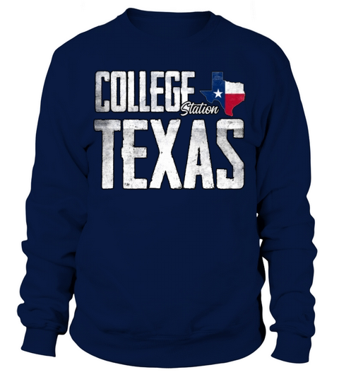 Vintage College Station Texas Flag Sweatshirt Unisex