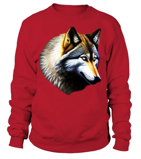 Wolf artwork design predator face imprint Sweatshirt Unisex