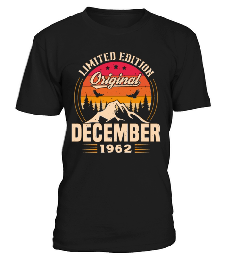 Birthday Gift December 1962 Vintage Retro T-Shirt Unisex