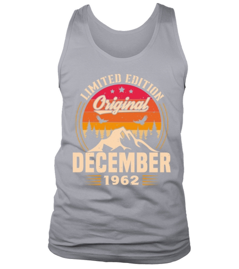Birthday Gift December 1962 Vintage Retro Tank Top Unisex