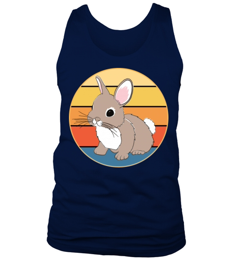 Cute Rabbit Bunny Retro Sunset Vintage Animal Pet Tank Top Unisex