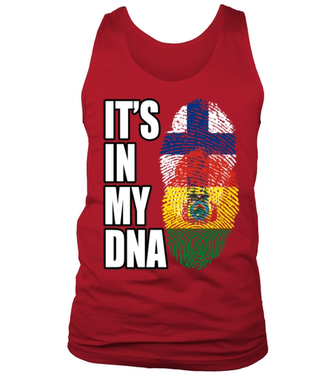 Finland And Bolivian Mix Heritage DNA Flag Tank Top Unisex