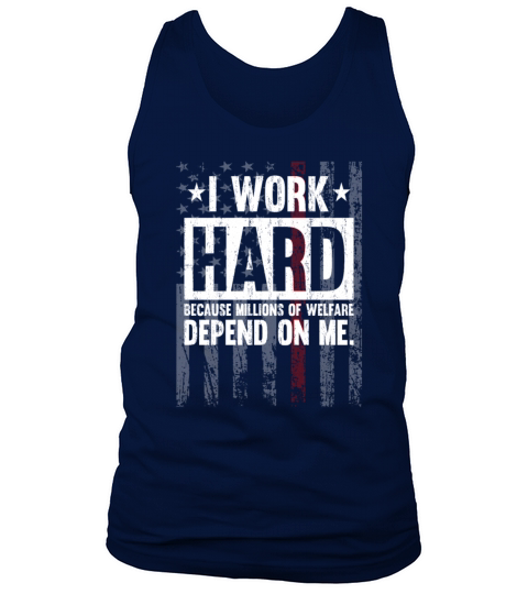 I Work Hard Red Line American Flag Firefighter Tank Top Unisex