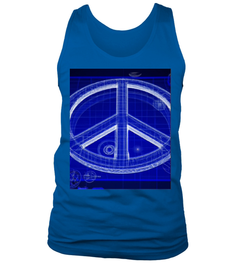 Peace Sign Blueprint Peace Symbol Tank Top Unisex