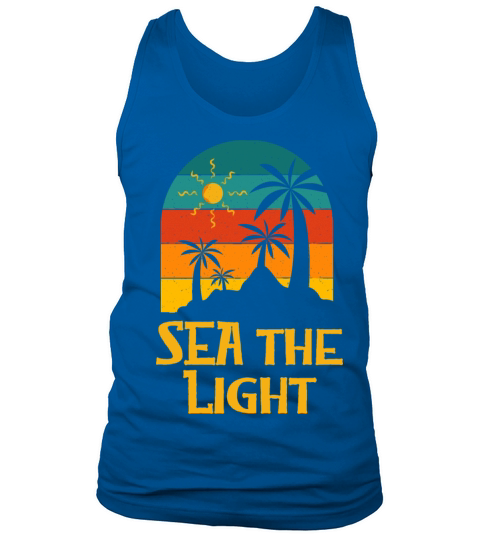 Sea the Light Summer Motivational Quote Tropical Tank Top Unisex