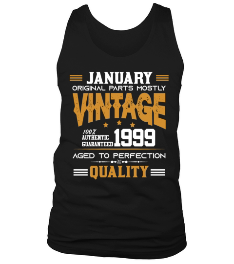 Vintage Aged To Perfection January 1999 Tank Top Unisex