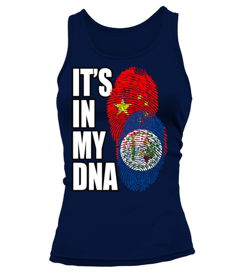 Belizean And Chinese Mix Heritage DNA Flag Tank top Woman
