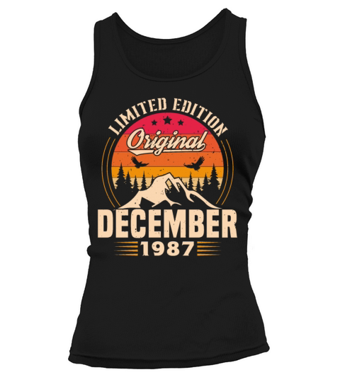 Birthday Gift December 1987 Vintage Retro Tank top Woman