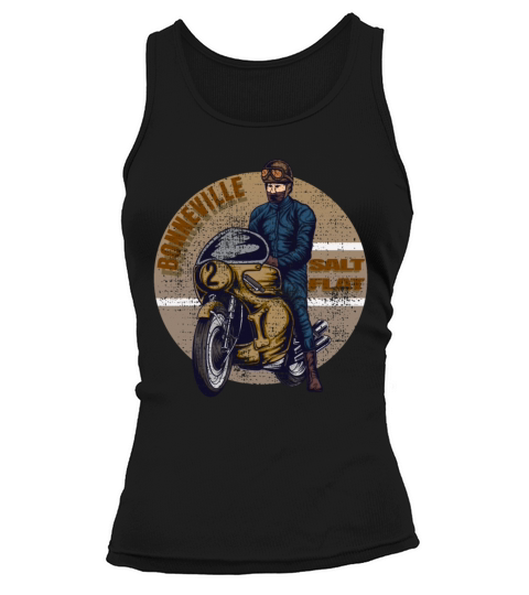 Bonneville Salt Flats Vintage Retro Motorcycle Tank top Woman