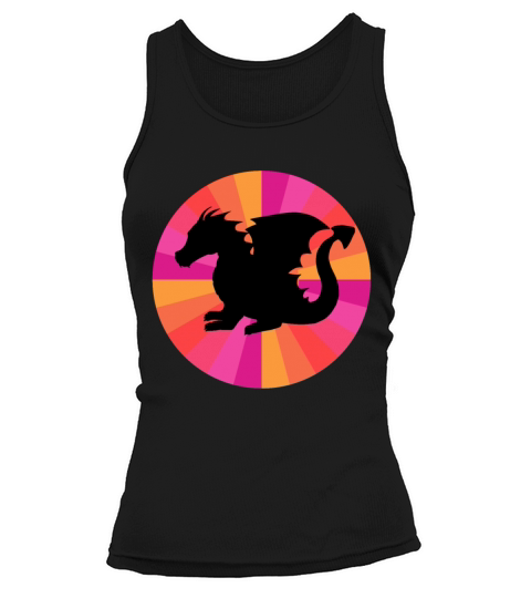 Dinosaur In Retro Vintage Sunset Tank top Woman